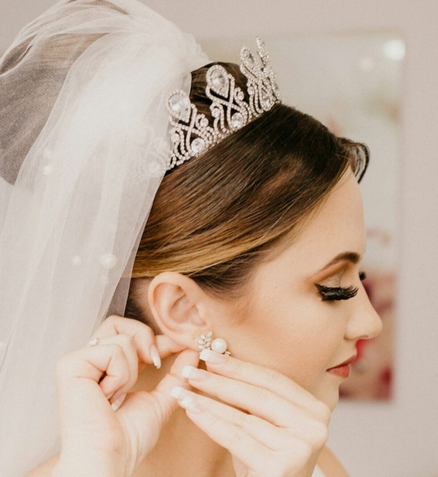 bridal headdresses, wedding makeup malaga