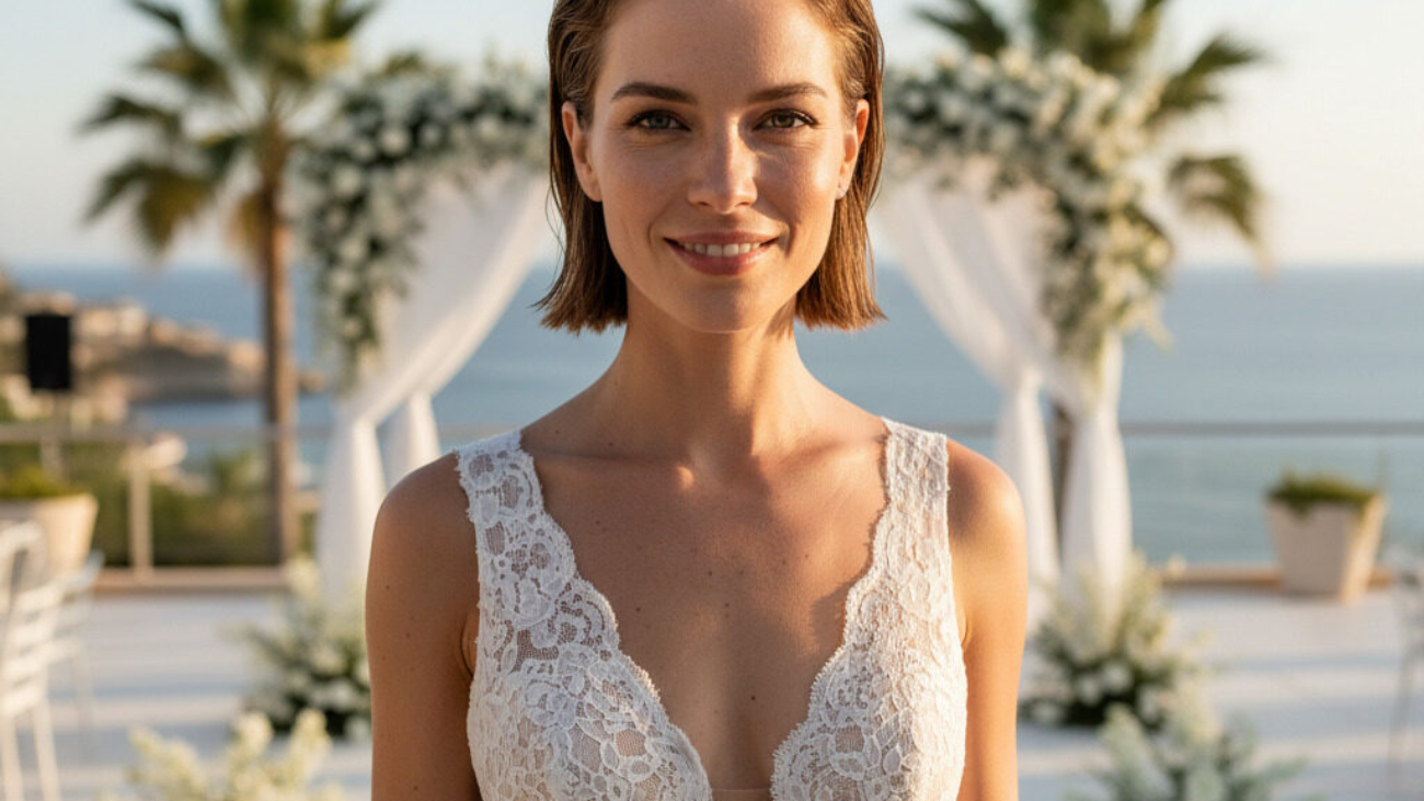 bridal hairstyle with short hair