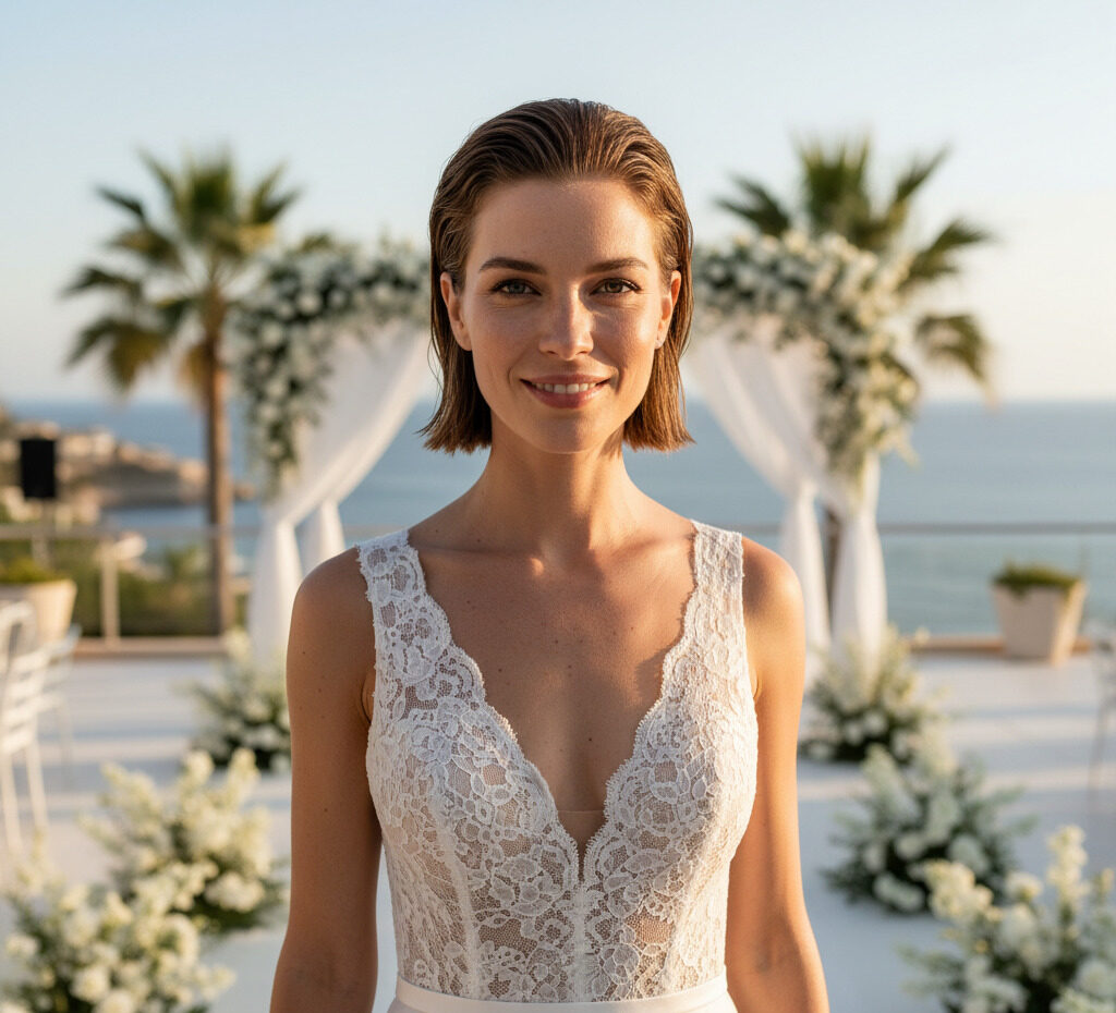 bridal hairstyle with short hair