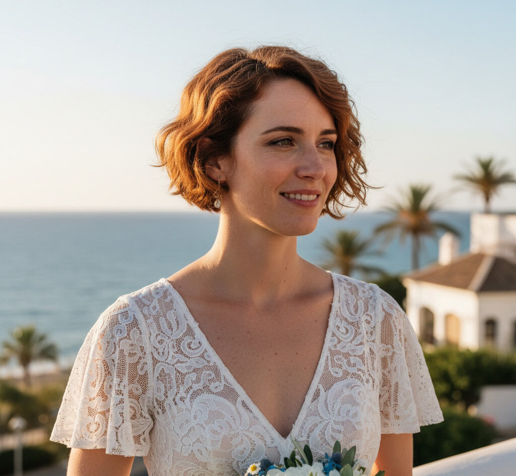 bridal hairstyle with short hair
