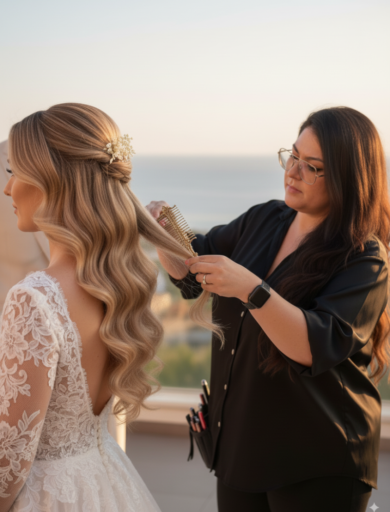 wedding hair stylist Marbella